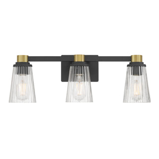 Lustria Three Light Vanity in Matte Black