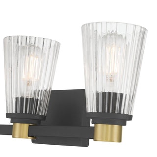 Lustria Three Light Vanity in Matte Black