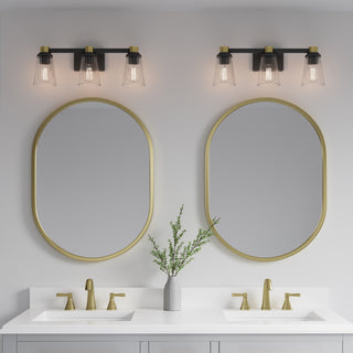 Lustria Three Light Vanity in Matte Black