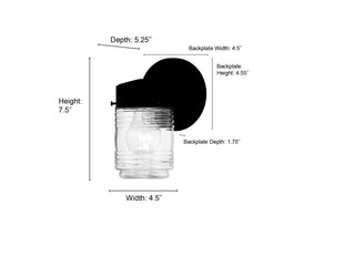 Bravyn One Light Lantern in Powder Coated Black