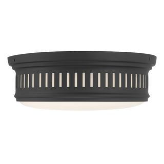 Velune Two Light Flush Mount in Matte Black