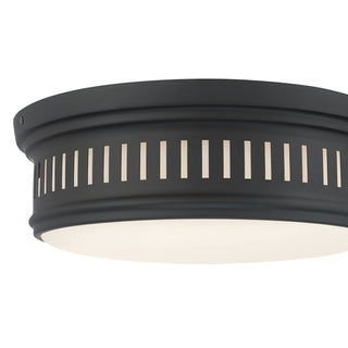 Velune Two Light Flush Mount in Matte Black