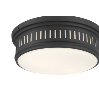 Velune Two Light Flush Mount in Matte Black