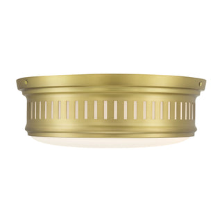 Velune Two Light Flush Mount in Vintage Brass