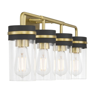 Marbridge Four Light Vanity in Vintage Brass