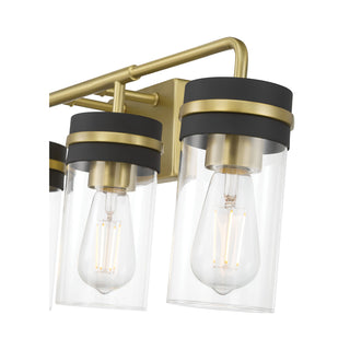 Marbridge Four Light Vanity in Vintage Brass