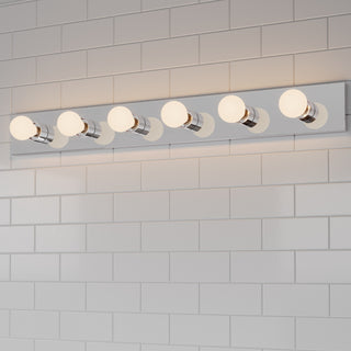Bellisse Six Light Bath Bar in Chrome