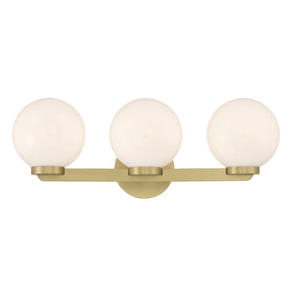 Ardeva Three Light Vanity in Vintage Brass