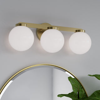 Ardeva Three Light Vanity in Vintage Brass