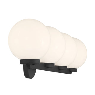 Ardeva Four Light Vanity in Matte Black