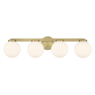 Ardeva Four Light Vanity in Vintage Brass