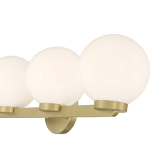 Ardeva Four Light Vanity in Vintage Brass