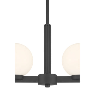 Ardeva Four Light Linear Chandelier in Matte Black