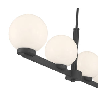 Ardeva Four Light Linear Chandelier in Matte Black