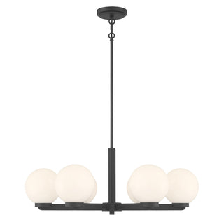 Ardeva Six Light Chandelier in Matte Black