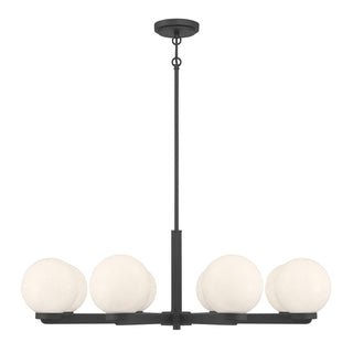 Ardeva Eight Light Chandelier in Matte Black