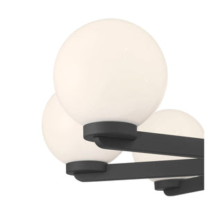 Ardeva Eight Light Chandelier in Matte Black