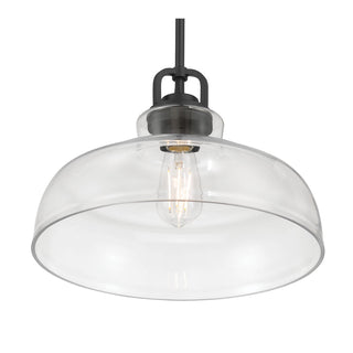Clarien One Light Pendant in Matte Black
