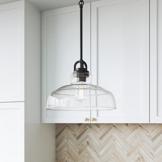 Clarien One Light Pendant in Matte Black