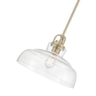Clarien One Light Pendant in Modern Gold