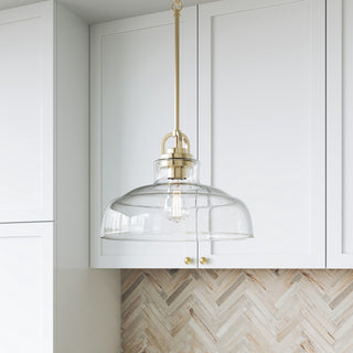 Clarien One Light Pendant in Modern Gold