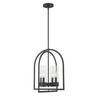 Evandrel Four Light Pendant in Matte Black
