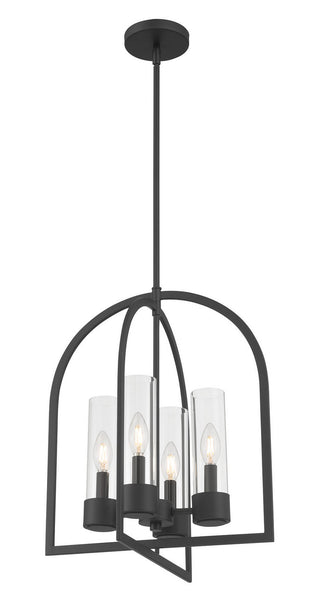 Evandrel Four Light Pendant in Matte Black
