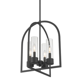 Evandrel Four Light Pendant in Matte Black