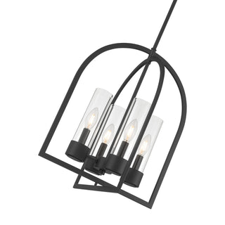Evandrel Four Light Pendant in Matte Black