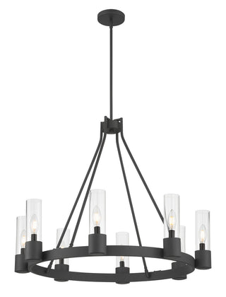 Evandrel Eight Light Chandelier in Matte Black