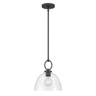 Velto One Light Pendant in Matte Black