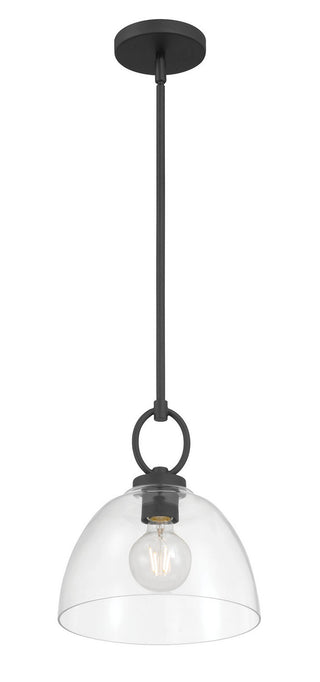 Velto One Light Pendant in Matte Black