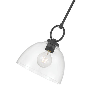 Velto One Light Pendant in Matte Black
