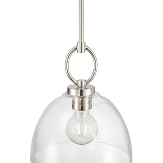 Velto One Light Pendant in Polished Nickel