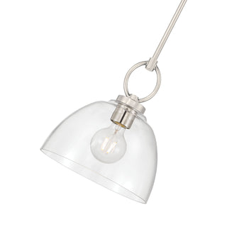 Velto One Light Pendant in Polished Nickel
