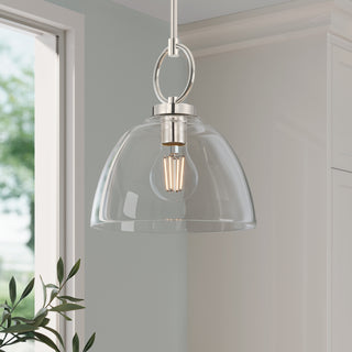 Velto One Light Pendant in Polished Nickel