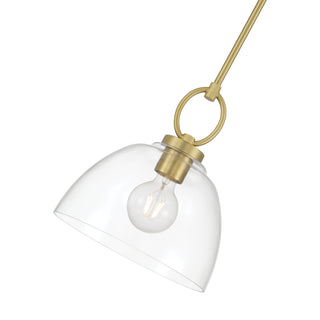 Velto One Light Pendant in Vintage Brass