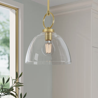 Velto One Light Pendant in Vintage Brass
