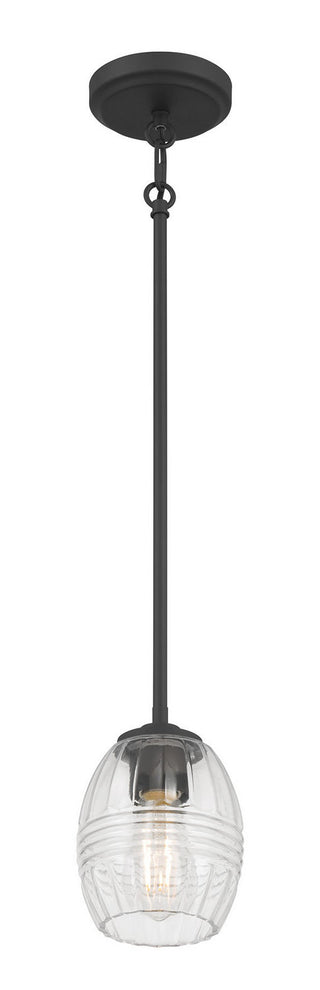 Miravelle One Light Mini Pendant in Matte Black