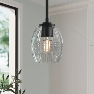 Miravelle One Light Mini Pendant in Matte Black