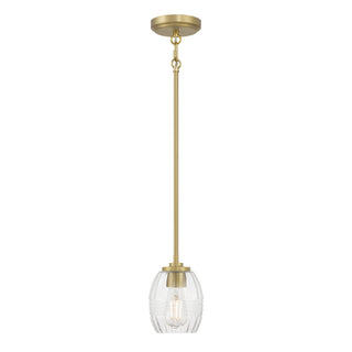 Miravelle One Light Mini Pendant in Vintage Brass