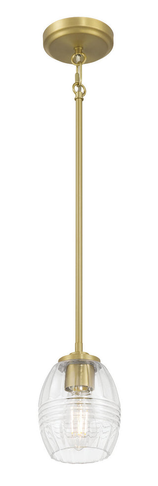 Miravelle One Light Mini Pendant in Vintage Brass