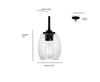 Miravelle One Light Mini Pendant in Vintage Brass