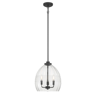 Miravelle Three Light Pendant in Matte Black