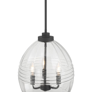 Miravelle Three Light Pendant in Matte Black