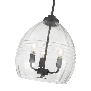 Miravelle Three Light Pendant in Matte Black