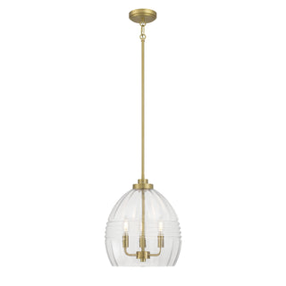 Miravelle Three Light Pendant in Vintage Brass