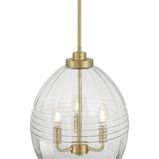 Miravelle Three Light Pendant in Vintage Brass