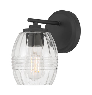Miravelle One Light Wall Sconce in Matte Black