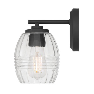 Miravelle One Light Wall Sconce in Matte Black